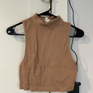 Aeropostale brown turtleneck crop top tank